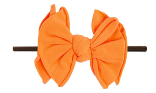 Baby Bling Neon Orange Pop / Brown FAB-BOW-LOUS Skinny Headband, Baby Bling, Baby Baby Bling Headbands, Baby Bling, Baby Bling blue, Baby Bling FAB-BOW-LOUS, Baby Bling FAB-BOW-LOUS Skinny He