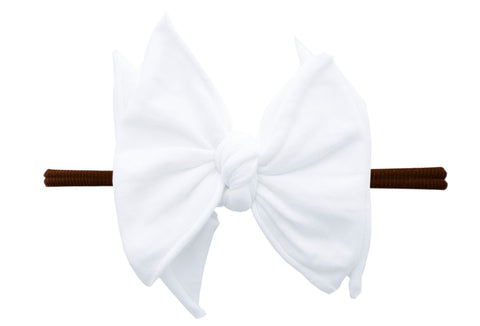 Baby Bling White / Brown FAB-BOW-LOUS Skinny Headband, Baby Bling, Baby Baby Bling Headbands, Baby bling, Baby Bling Bows, Baby Bling FAB, Baby Bling FAB-BOW-LOUS, Baby Bling Fabbowlous, Baby