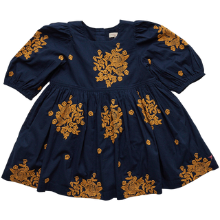 Pink Chicken Navy Embroidery Girls Brooke Dress, Pink Chicken, Big Girls Clothing, Brooke Dress, Dress, Dress for Girls, Dresses for Girls, Little Girls Clothing, Little Girls Dress, Little G