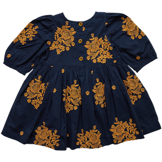 Pink Chicken Navy Embroidery Girls Brooke Dress, Pink Chicken, Big Girls Clothing, Brooke Dress, Dress, Dress for Girls, Dresses for Girls, Little Girls Clothing, Little Girls Dress, Little G