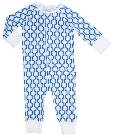 Sweet Bamboo Hexagons Raglan Romper, Sweet Bamboo, Baby Boy, Baby Boy Clothing, Bamboo, cf-size-0-3-months, cf-size-newborn, cf-type-romper, cf-vendor-sweet-bamboo, Els PW 5060, Els PW 8258, 