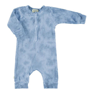 Paige Lauren Thermal Henley Coverall - Blue Tie Dye, Paige Lauren, cf-size-18-24-months, cf-vendor-paige-lauren, Paige Lauren, Paige Lauren Blue Tie Dye, Paige Lauren Thermal Henley Coverall,