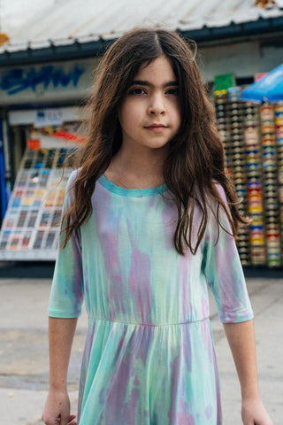 Fairwell Tea Dress in Prism, Fairwell, CM22, Dress, Dresses, Fairwell, Fairwell Dress, Fairwell Kids Clothing, Fairwell Prism, Fairwell Tea Dress, Fairwell Tea Dress in Prism, Fairwell Tie Dy