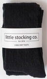 Little Stocking Co Cable Knit Tights - Black, Little Stocking Co, Cable Knit Tights, cf-size-0-6-months, cf-size-1-2y, cf-size-3-4y, cf-size-5-6y, cf-size-6-12-months, cf-size-7-8y, cf-type-t
