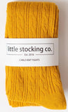 Little Stocking Co Cable Knit Tights - Marigold, Little Stocking Co, Cable Knit Tights, cf-size-1-2y, cf-size-3-4y, cf-size-6-12-months, cf-type-tights, cf-vendor-little-stocking-co, Fall 202
