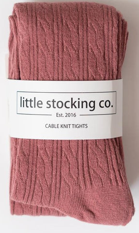 Little Stocking Co Cable Knit Tights - Mauve, Little Stocking Co, Cable Knit Tights, Little Stocking Co, Little Stocking Co Cable Knit Tights, Little Stocking Co Fall 2020, Little Stocking Co