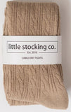 Little Stocking Co Cable Knit Tights - Oat, Little Stocking Co, Cable Knit Tights, cf-size-0-6-months, cf-size-1-2y, cf-size-3-4y, cf-size-5-6y, cf-size-6-12-months, cf-size-7-8y, cf-type-tig