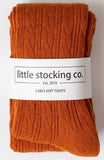 Little Stocking Co Cable Knit Tights - Pumpkin Spice, Little Stocking Co, Cable Knit Tights, cf-size-0-6-months, cf-size-1-2y, cf-size-3-4y, cf-size-5-6y, cf-size-7-8y, cf-type-tights, cf-ven