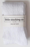 Little Stocking Co Cable Knit Tights - White, Little Stocking Co, Cable Knit Tights, cf-size-0-6-months, cf-size-1-2y, cf-size-3-4y, cf-size-5-6y, cf-size-6-12-months, cf-size-7-8y, cf-type-t