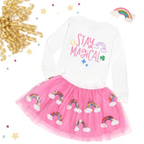 Stay Magical L/S White Tee, Sweet Wink, cf-size-2t, cf-size-3t, cf-type-tee, cf-vendor-sweet-wink, CM22, JAN23, St Patrick's Day Tee, St Patricks Day, Stay Magical L/S White Tee, Sweet Wink, 