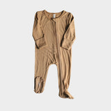 Babysprouts Footie Romper with Zipper in Camel, Babysprouts, Baby Sprouts, Babysprouts, Babysprouts Camel, Babysprouts Footie, Babysprouts Footie Romper with Zipper, Bamboo Footie, Camel, Foo