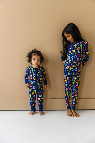 Little Sleepies Alphabet Friends 2pc L/S Pajama Set, Little Sleepies, Bamboo Pajama, Bamboo Pajama Set, Bamboo Pajamas, Bestaroo Pajamas, CM22, Little Sleepies, Little Sleepies 2pc L/S Pajama