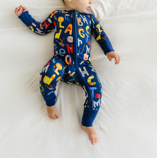 Little Sleepies Alphabet Friends Convertible Romper/Sleeper, Little Sleepies, Bamboo Pajamas, CM22, Coverall, Footie, Little Sleepies, Little Sleepies Alphabet, Little Sleepies Alphabet Frien