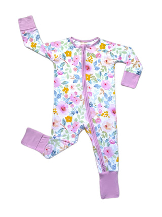 Little Sleepies Bella Blooms Convertible Romper/Sleeper, Little Sleepies, Bamboo Pajamas, CM22, Coverall, Footie, Little Sleepies, Little Sleepies Bamboo, Little Sleepies Bella Blooms, Little
