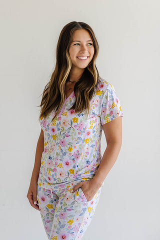 Little Sleepies Bella Blooms Women's 2pc Bamboo S/S Pajama Set, Little Sleepies, CM22, Little Sleepies Bella Blooms, Little Sleepies Bella Blooms Women's 2pc Bamboo S/S Pajama Set, Little Sle