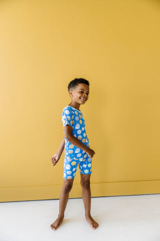 Little Sleepies Blue Cookies & Milk S/S 2pc Pajama Set w/Shorts, Little Sleepies, Bamboo Pajama, Bamboo Pajama Set, Bamboo Pajamas, CM22, Little Sleepies, Little Sleepies 2pc Pajama Set, Litt