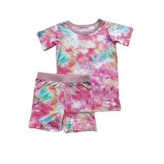 Little Sleepies Cotton Candy Tie Dye S/S 2pc Pajama Set w/Shorts, Little Sleepies, Bamboo Pajama, Bamboo Pajama Set, Bamboo Pajamas, CM22, Little Sleepies, Little Sleepies 2pc Pajama Set, Lit