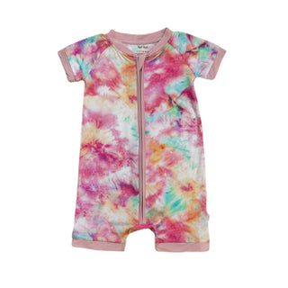Little Sleepies Cotton Candy Tie Dye Shorty Romper/Sleeper, Little Sleepies, Bamboo Pajamas, CM22, Little Sleepies, Little Sleepies Bamboo, Little Sleepies Cotton Candy Tie Dye, Little Sleepi