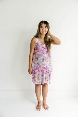 Little Sleepies Cotton Candy Tie Dye Women's Tank Nightgown, Little Sleepies, CM22, Little Sleepies Cotton Candy Tie Dye, Little Sleepies Cotton Candy Tie Dye Women's Tank Nightgown, Little S