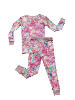 Little Sleepies Cotton Candy Tie Dye L/S 2pc Pajama Set, Little Sleepies, Bamboo Pajama, Bamboo Pajama Set, Bamboo Pajamas, CM22, Little Sleepies, Little Sleepies 2pc Pajama Set, Little Sleep