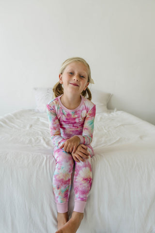Little Sleepies Cotton Candy Tie Dye L/S 2pc Pajama Set, Little Sleepies, Bamboo Pajama, Bamboo Pajama Set, Bamboo Pajamas, CM22, Little Sleepies, Little Sleepies 2pc Pajama Set, Little Sleep