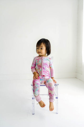 Little Sleepies Cotton Candy Tie Dye Convertible Romper/Sleeper, Little Sleepies, Bamboo Pajamas, CM22, Coverall, Footie, Little Sleepies, Little Sleepies Bamboo, Little Sleepies Cotton Candy