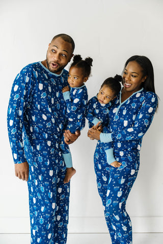 Little Sleepies Dancing Dreidels Men's 2pc Pajama Set, Little Sleepies, Bamboo Pajama, Bamboo Pajama Set, Bamboo Pajamas, Chanukah, Chanukah Pajamas, CM22, Family Hanukkah Pajamas, Hanukkah, 