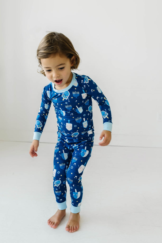 Little Sleepies Dancing Dreidels 2pc Pajama Set Basically Bows & Bowties