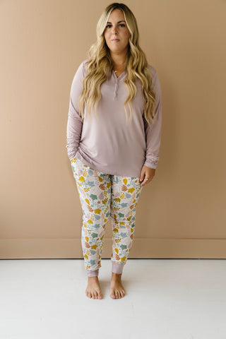 Little Sleepies Dusty Mauve Fall Leaves Women's L/S Pajama Set, Little Sleepies, CM22, Little Sleepies Dusty Mauve Fall Leaves, Little Sleepies Dusty Mauve Fall Leaves Women's L/S Pajama Set,