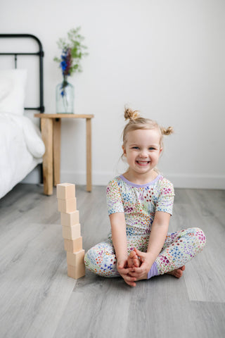 Little Sleepies Flower Fields Bamboo 2pc S/S Pajama Set, Little Sleepies, Bamboo Pajama, Bamboo Pajama Set, Bamboo Pajamas, Bestaroo Pajamas, CM22, Little Sleepies, Little Sleepies 2pc S/S Pa