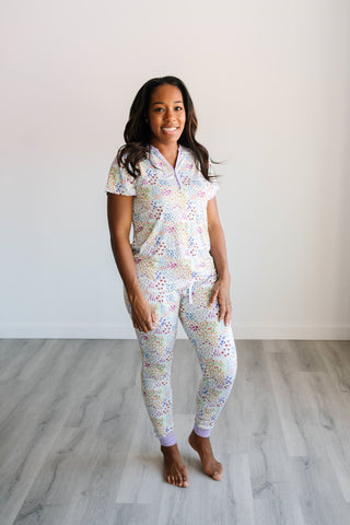 Little Sleepies Flower Fields Women's 2pc Bamboo S/S Pajama Set, Little Sleepies, CM22, Little Sleepies Flower Fields, Little Sleepies Flower Fields Women's 2pc Bamboo S/S Pajama Set, Little 