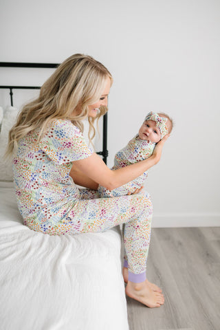 Little Sleepies Flower Fields Women's 2pc Bamboo S/S Pajama Set, Little Sleepies, CM22, Little Sleepies Flower Fields, Little Sleepies Flower Fields Women's 2pc Bamboo S/S Pajama Set, Little 