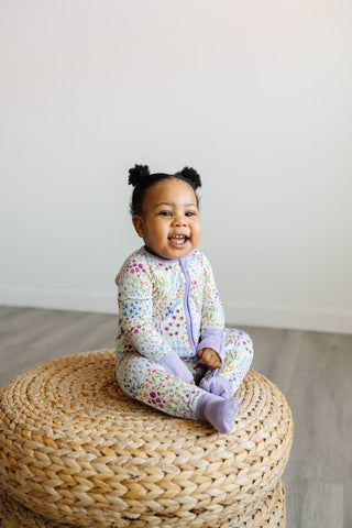 Little Sleepies Flower Fields Convertible Romper/Sleeper, Little Sleepies, Bamboo Pajamas, CM22, Coverall, Footie, Little Sleepies, Little Sleepies Bamboo, Little Sleepies Flower Fields, Litt
