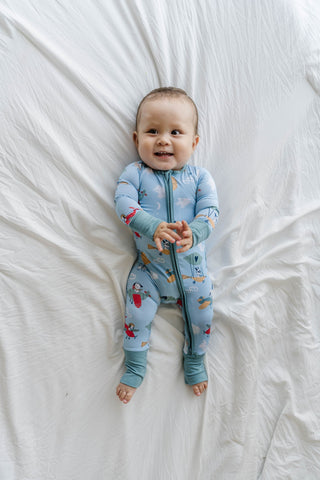 Little Sleepies Fly Away With Me Convertible Romper/Sleeper, Little Sleepies, Aiplanes, Bamboo Pajamas, CM22, Coverall, Footie, Little Sleepies, Little Sleepies Airplanes, Little Sleepies Bam