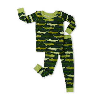 Little Sleepies Green Crocodiles Bamboo 2pc Pajama Set, Little Sleepies, Bamboo Pajama, Bamboo Pajama Set, Bamboo Pajamas, CM22, Little Sleepies, Little Sleepies Bamboo, Little Sleepies Croco