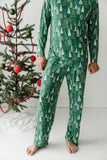 Little Sleepies Green Twinkling Trees Men's 2pc Pajama Set, Little Sleepies, Adult Christmas Pajamas, All Things Holiday, Bamboo Pajama, Bamboo Pajama Set, Bamboo Pajamas, Christmas, Christma