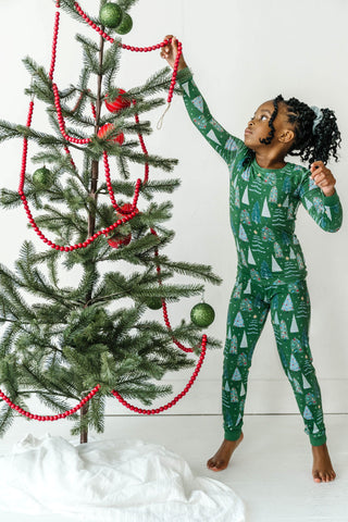Little Sleepies Green Twinkling Trees 2pc Pajama Set, Little Sleepies, All Things Holiday, Bamboo Pajama, Bamboo Pajama Set, Bamboo Pajamas, Christmas, Christmas Pajamas, christmas Tree, Chri