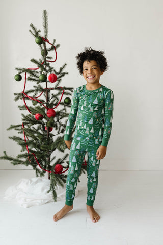 Little Sleepies Green Twinkling Trees 2pc Pajama Set, Little Sleepies, All Things Holiday, Bamboo Pajama, Bamboo Pajama Set, Bamboo Pajamas, Christmas, Christmas Pajamas, christmas Tree, Chri