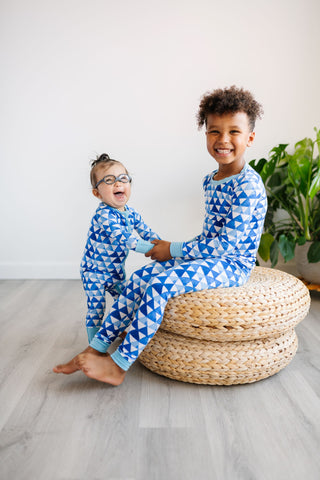 Little Sleepies Horizon Triangles Bamboo 2pc Pajama Set, Little Sleepies, Bamboo Pajama, Bamboo Pajama Set, Bamboo Pajamas, CM22, Little Sleepies, Little Sleepies 2pc Pajama Set, Little Sleep