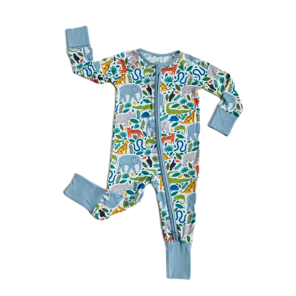 Little Sleepies Jungle Safari Convertible Romper/Sleeper Basically