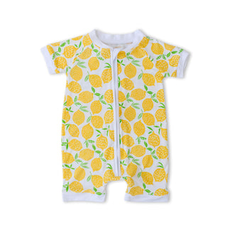 Little Sleepies Lemons Shorty Romper/Sleeper, Little Sleepies, Bamboo Pajamas, CM22, Footie, Little Sleepies, Little Sleepies Bamboo, Little Sleepies Lemons, Little Sleepies Lemons Shorty Rom