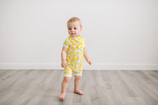 Little Sleepies Lemons Shorty Romper/Sleeper, Little Sleepies, Bamboo Pajamas, CM22, Footie, Little Sleepies, Little Sleepies Bamboo, Little Sleepies Lemons, Little Sleepies Lemons Shorty Rom