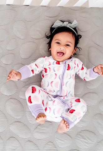 Little Sleepies Luna Mauve Convertible Romper/Sleeper | Basically Bows & Bowties