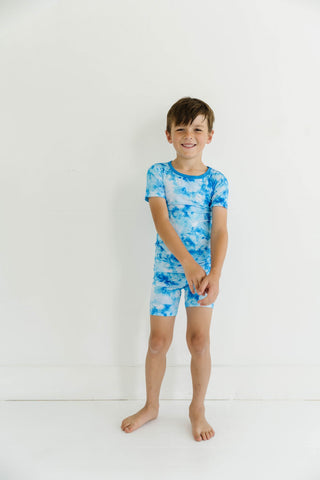 Little Sleepies Milky Way Tie Dye S/S 2pc Pajama Set w/Shorts, Little Sleepies, Bamboo Pajama, Bamboo Pajama Set, Bamboo Pajamas, CM22, Little Sleepies, Little Sleepies 2pc Pajama Set, Little