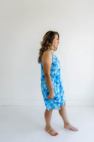 Little Sleepies Milky Way Tie Dye Women's Tank Nightgown, Little Sleepies, cf-size-small, cf-type-womens-nightgown, cf-vendor-little-sleepies, CM22, Little Sleepies Milky Way Tie Dye, Little 