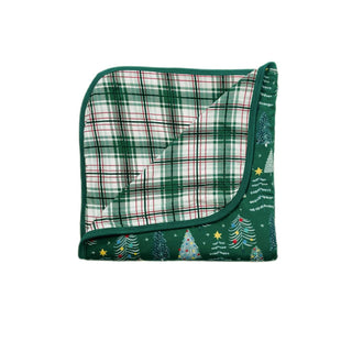 Little Sleepies Green Twinkling Trees / Noel Plaid Triple-Layer Blanket, Little Sleepies, All Things Holiday, Blanket, christmas Tree, Christmas Tree Pajamas, Cloud Blanket, CM22, Jolly Holid