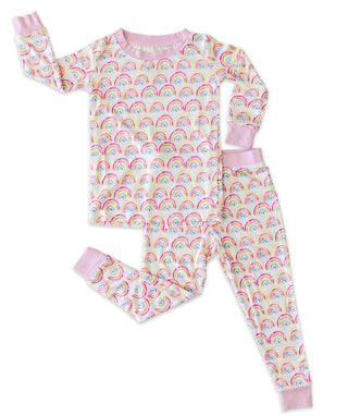 Little Sleepies Pastel Rainbows Bamboo 2pc Pajama Set, Little Sleepies, Bamboo Pajama, Bamboo Pajama Set, Bamboo Pajamas, CM22, Little Sleepies, Little Sleepies Bamboo, Little Sleepies Pajama