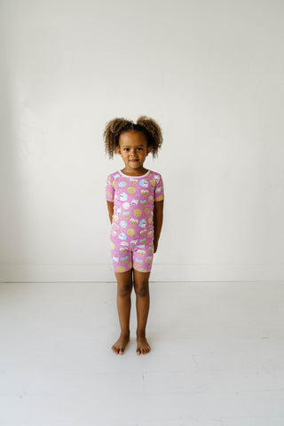 Little Sleepies Pink Cookies & Milk S/S 2pc Pajama Set w/Shorts, Little Sleepies, Bamboo Pajama, Bamboo Pajama Set, Bamboo Pajamas, CM22, Little Sleepies, Little Sleepies 2pc Pajama Set, Litt
