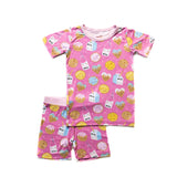 Little Sleepies Pink Cookies & Milk S/S 2pc Pajama Set w/Shorts, Little Sleepies, Bamboo Pajama, Bamboo Pajama Set, Bamboo Pajamas, CM22, Little Sleepies, Little Sleepies 2pc Pajama Set, Litt