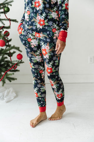Little Sleepies Poinsettia Floral Women's Bamboo 2pc Pajama Set, Little Sleepies, Adult Christmas Pajamas, All Things Holiday, Bamboo Pajama, Bamboo Pajama Set, Bamboo Pajamas, Christmas, Chr